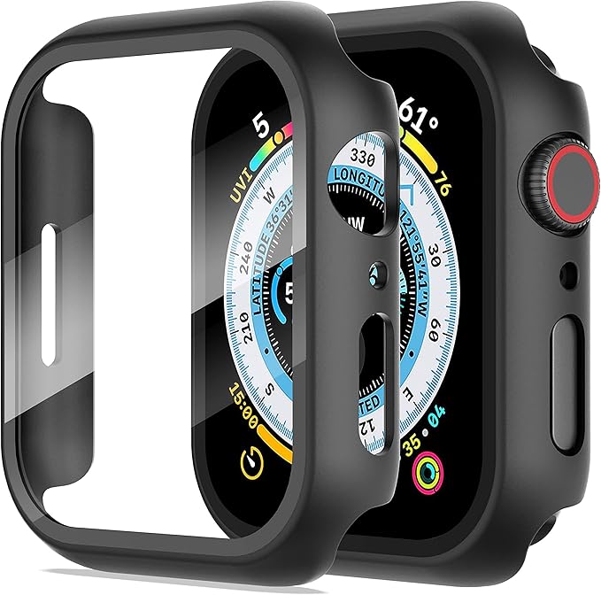 Case Con Cristal Templado 360° Compatible con Apple Watch, 46mm Vikingotek