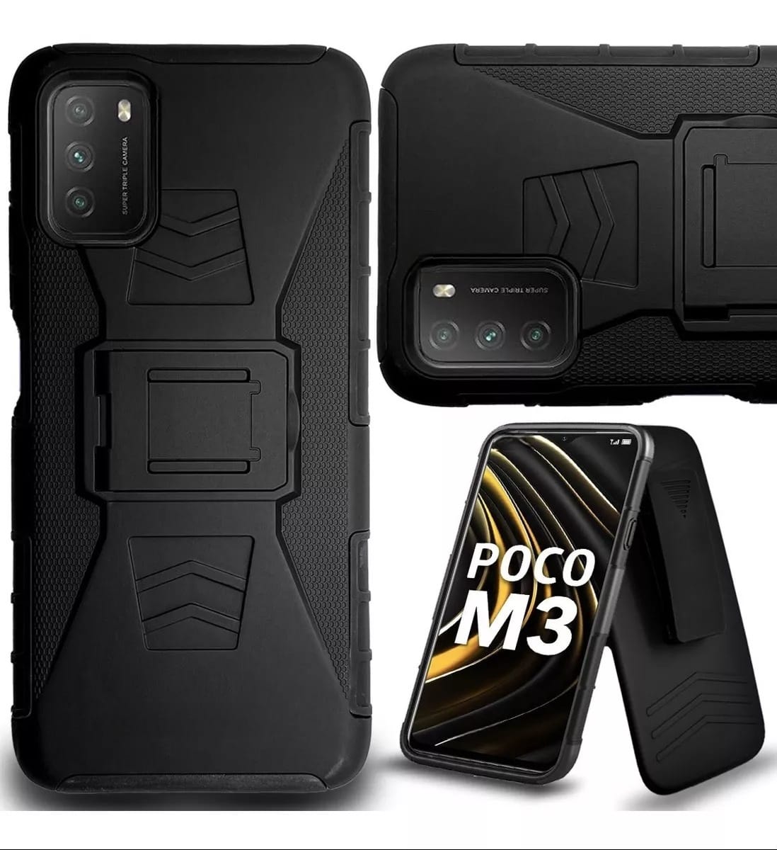 Funda De Uso Rudo compatible con : Poco M3 Vikingotek
