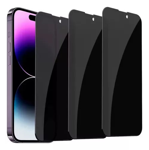 2 Piezas Mica Cristal Templado 9d Completa De Privacidad Para iPhone 14 Pro  Vikingotek