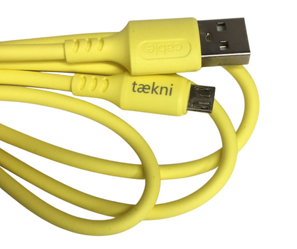 Cable Carga Rápida USB-V8 Color Amarillo Banana 1 metro  Vikingotek