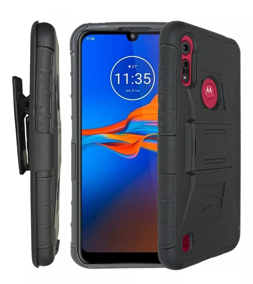 Funda De Uso Rudo compatible con : Motorola E6s 2020 Vikingotek
