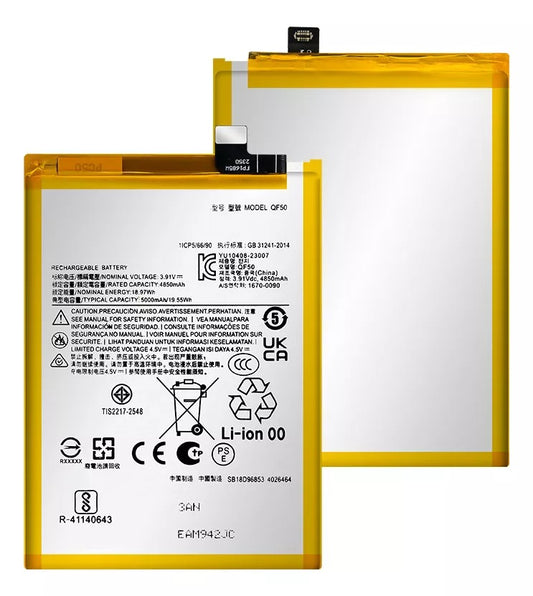 Bateria compatible con : Motorola G04 / G24 / G34 5G  QF50  (XT2421-2, XT2423-1, XT2363-2)  Vikingotek