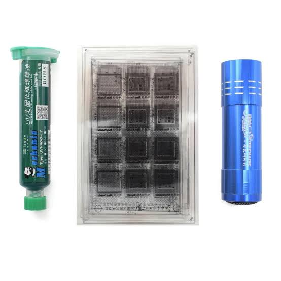 Kit Reparación Mechanic S1512 Mascarilla Uv Stencil y Lampara Uv Vikingotek